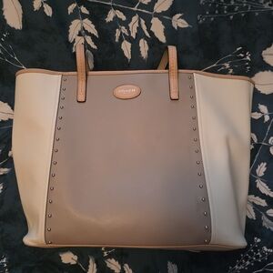 Coach Tan and Cream Women's Tote Bag